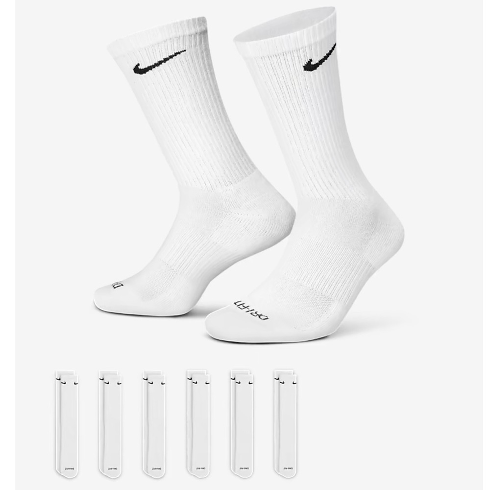 Nike Training Crew Socks (6 Pairs) Nike Everyday Cushioned